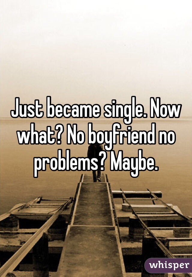 Just became single. Now what? No boyfriend no problems? Maybe. 