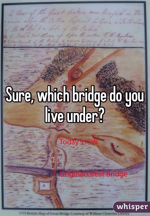 Sure, which bridge do you live under?