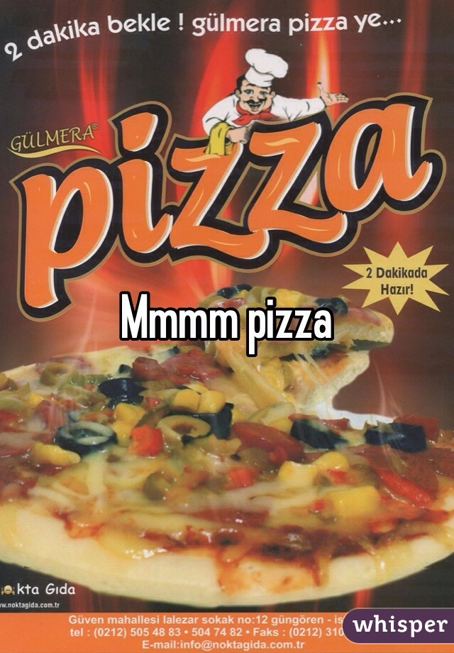 Mmmm pizza 