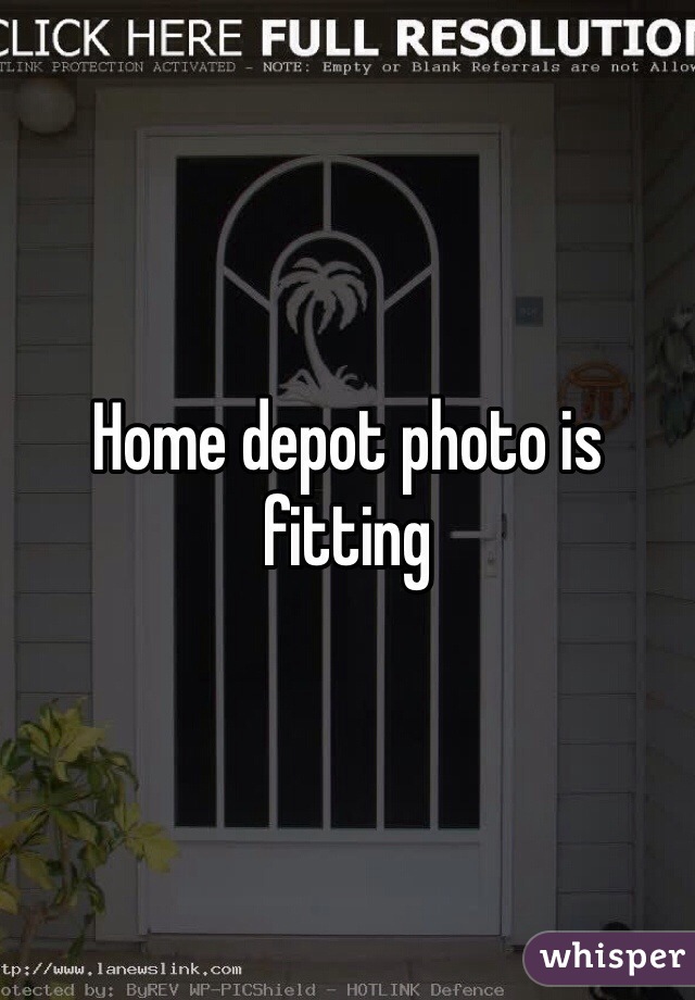 Home depot photo is fitting