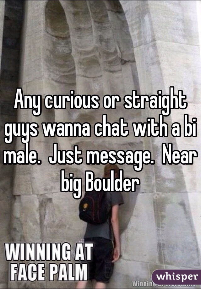 Any curious or straight guys wanna chat with a bi male.  Just message.  Near big Boulder 
