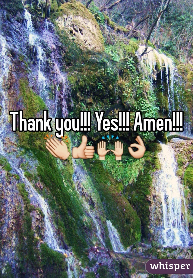 Thank you!!! Yes!!! Amen!!! 
👏👍🙌👌
