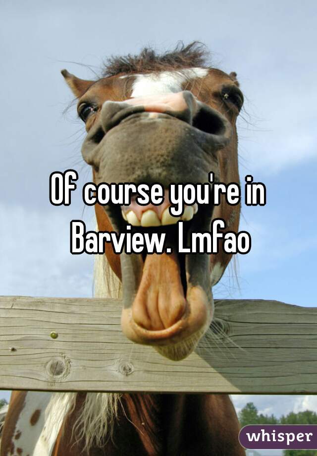 Of course you're in Barview. Lmfao