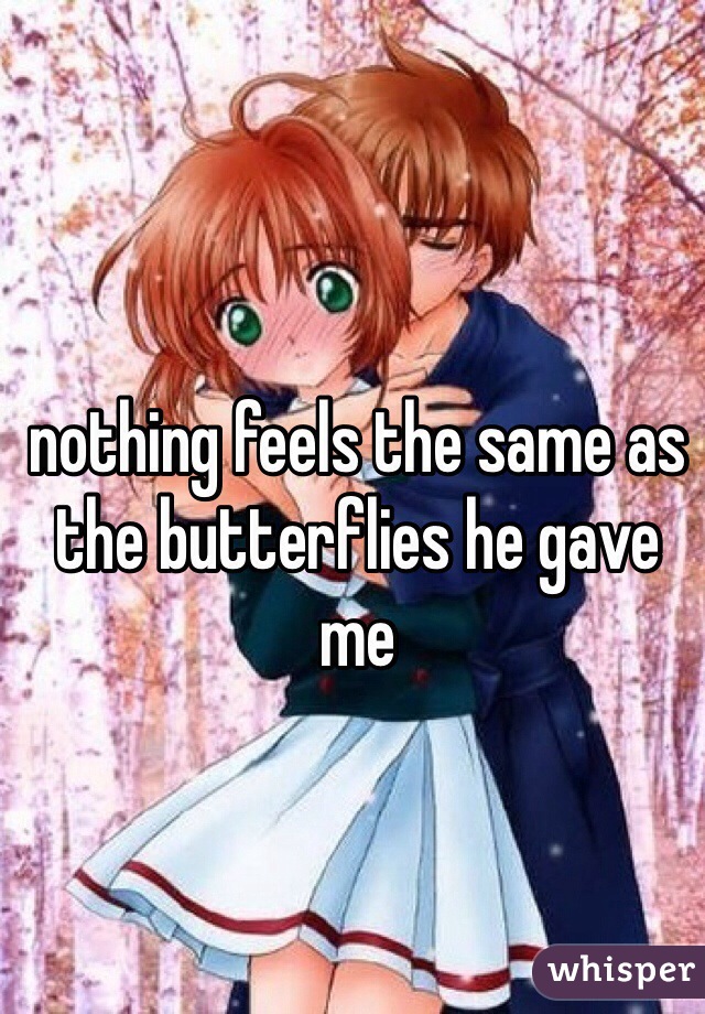 nothing feels the same as the butterflies he gave me 