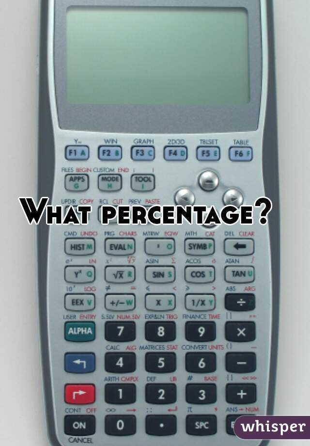 What percentage?  
