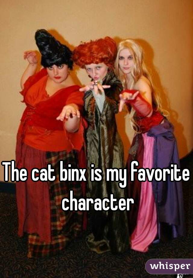 The cat binx is my favorite character