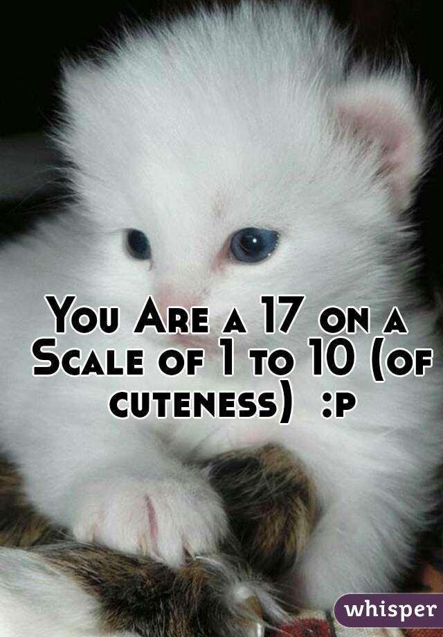 You Are a 17 on a Scale of 1 to 10 (of cuteness)  :p