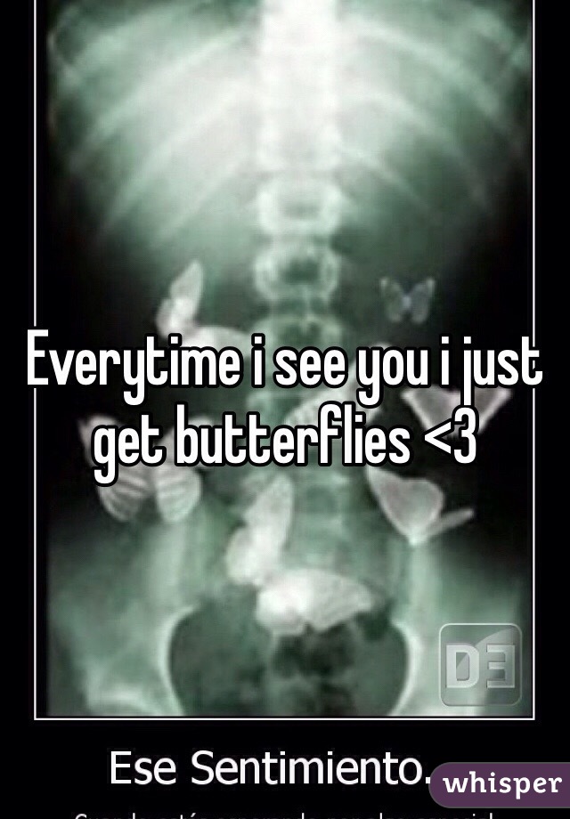 Everytime i see you i just get butterflies <3