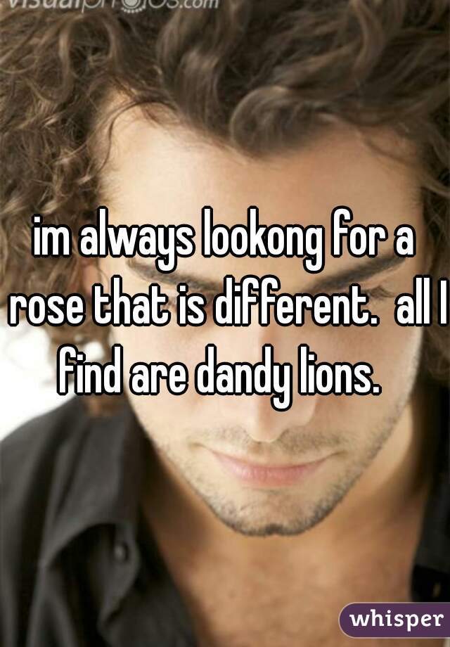 im always lookong for a rose that is different.  all I find are dandy lions.  