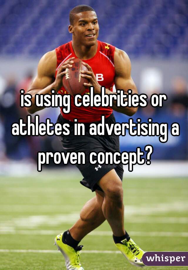 is using celebrities or athletes in advertising a proven concept?