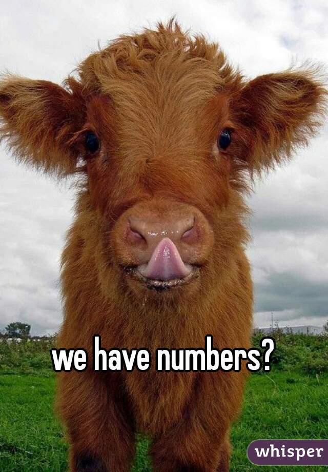we have numbers? 