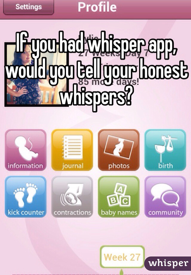 If you had whisper app, would you tell your honest whispers?
