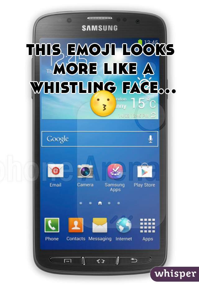 this emoji looks more like a whistling face... 😗 