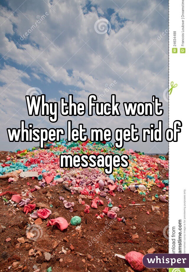 Why the fuck won't whisper let me get rid of messages 