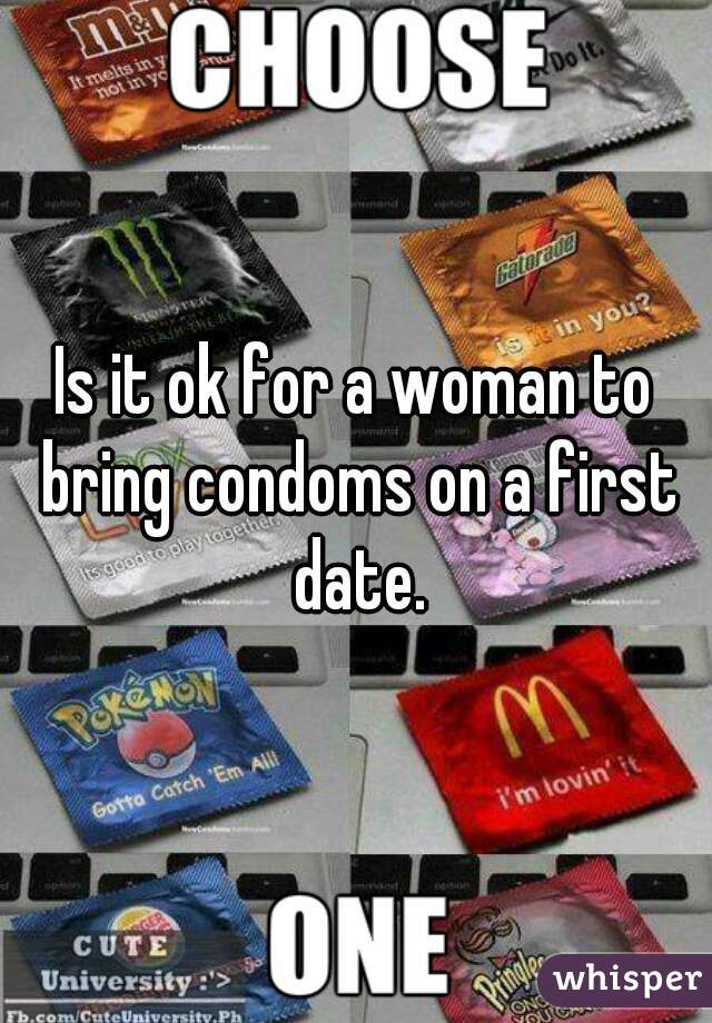 Is it ok for a woman to bring condoms on a first date.