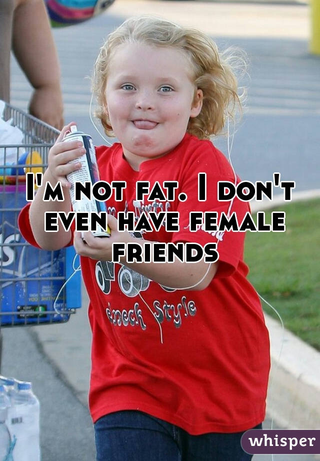 I'm not fat. I don't even have female friends