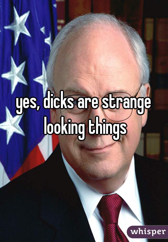 yes, dicks are strange looking things