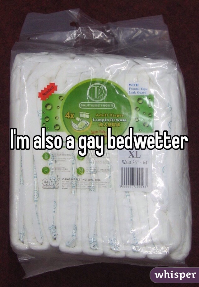 I'm also a gay bedwetter