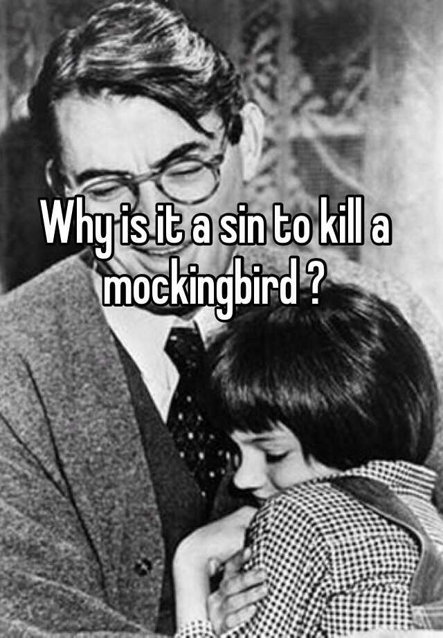 why is it a sin to kill a mockingbird essay