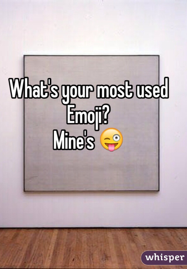 What's your most used Emoji?
Mine's 😜
