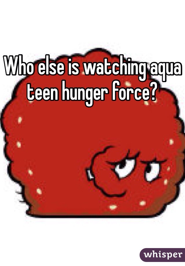 Who else is watching aqua teen hunger force? 