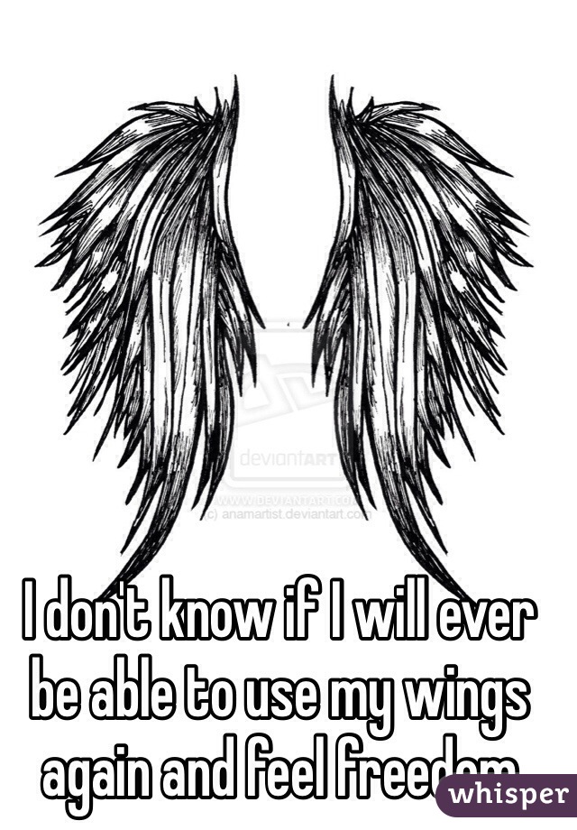 I don't know if I will ever be able to use my wings again and feel freedom