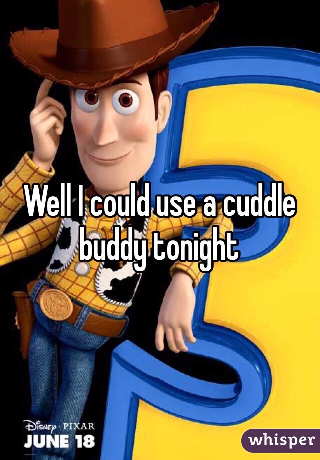 Well I could use a cuddle buddy tonight 