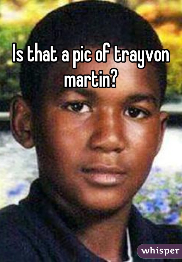 Is that a pic of trayvon martin?