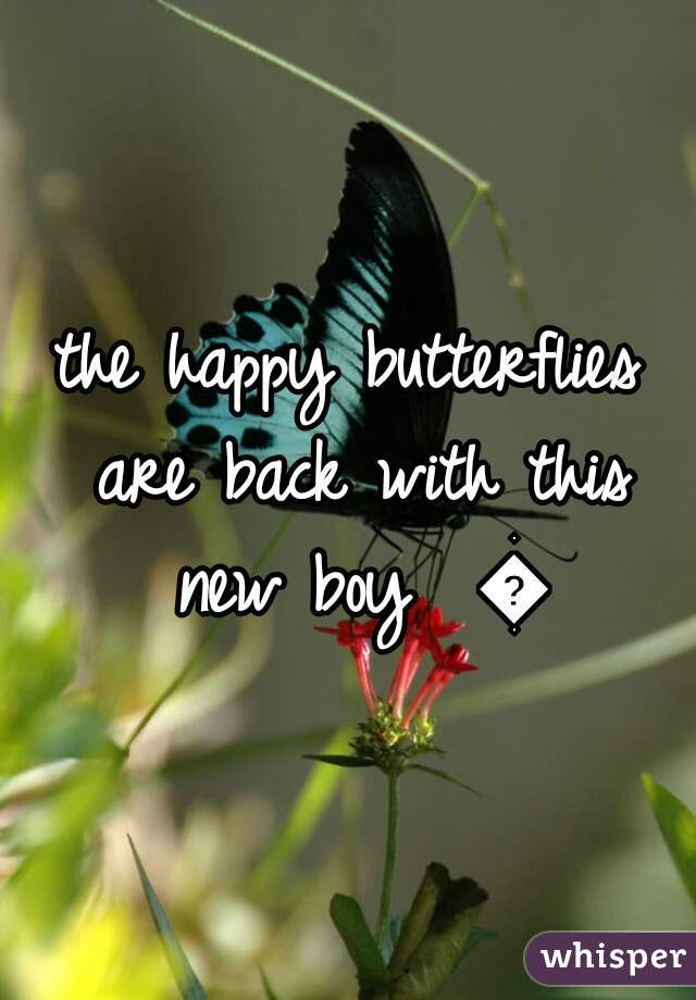 the happy butterflies are back with this new boy  🌹