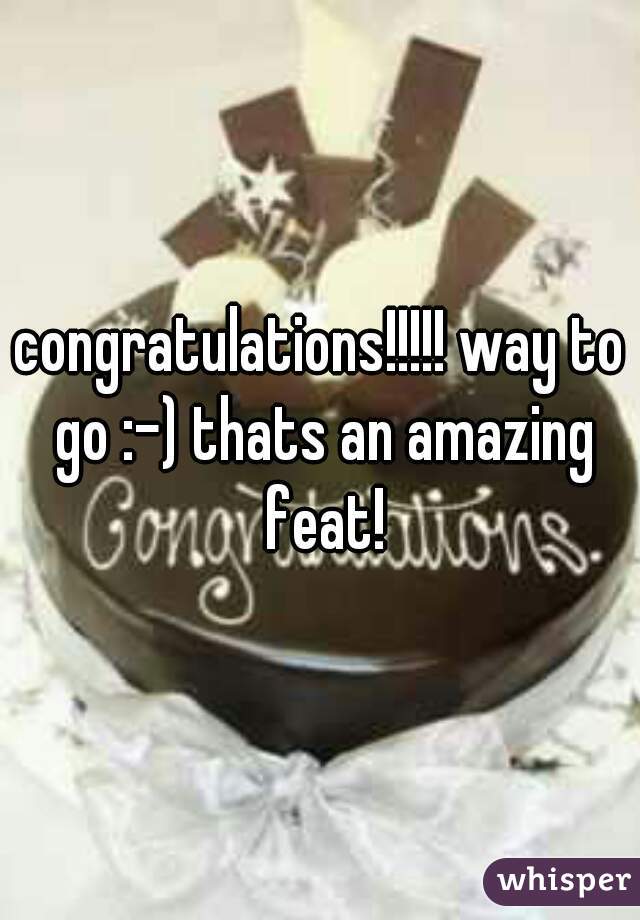 congratulations!!!!! way to go :-) thats an amazing feat!