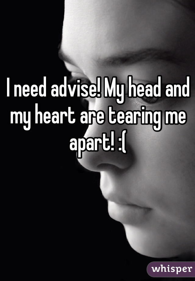 I need advise! My head and my heart are tearing me apart! :(