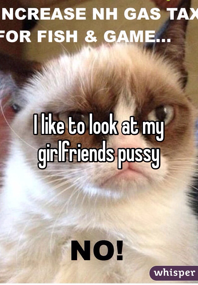 I like to look at my girlfriends pussy 