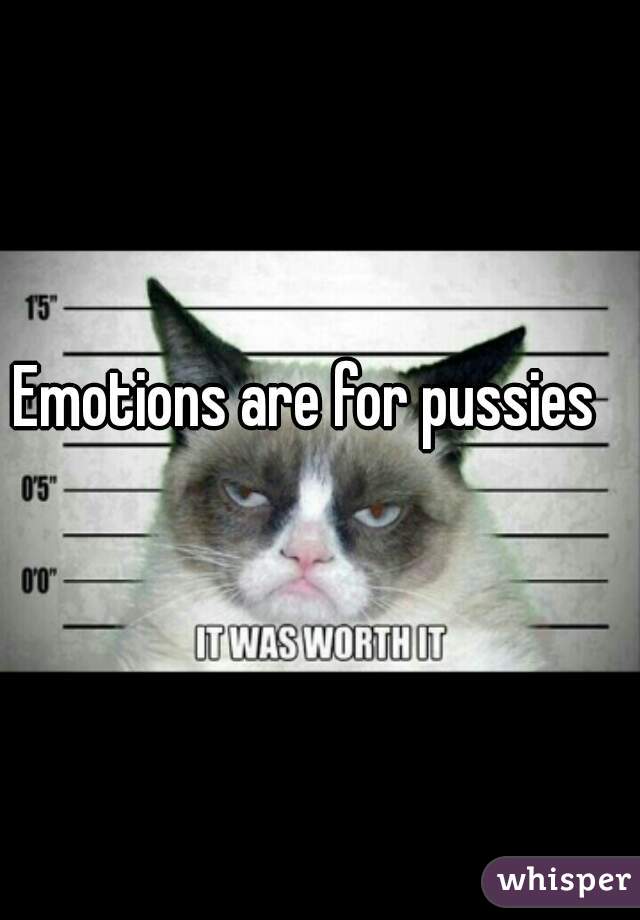 Emotions are for pussies