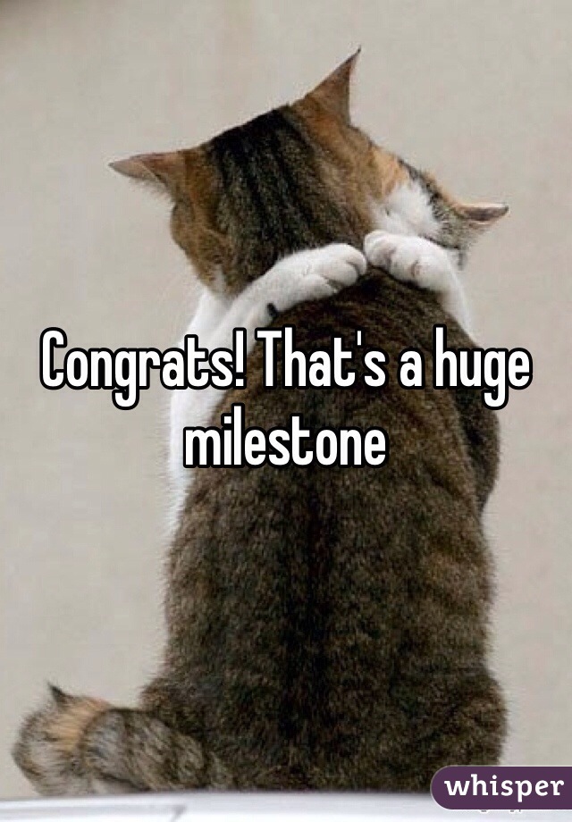 Congrats! That's a huge milestone 