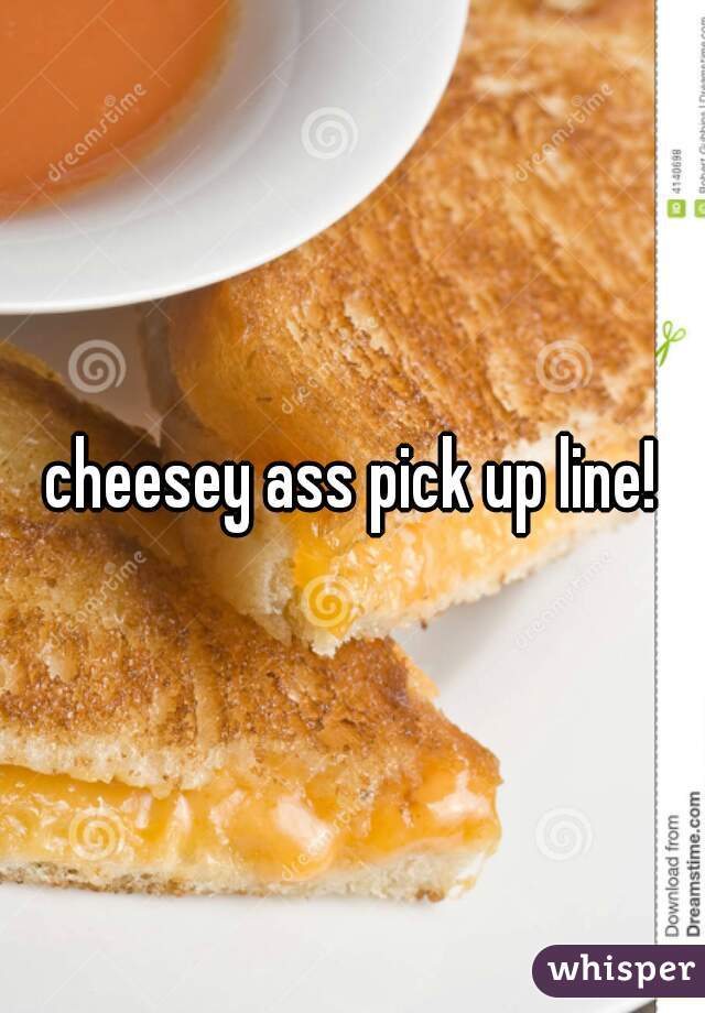 cheesey ass pick up line!