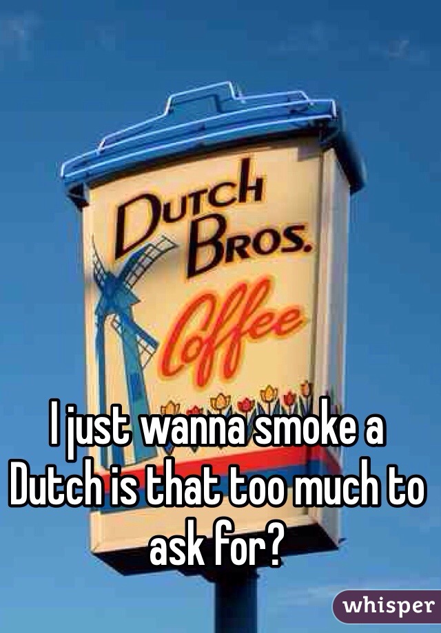 I just wanna smoke a Dutch is that too much to ask for?