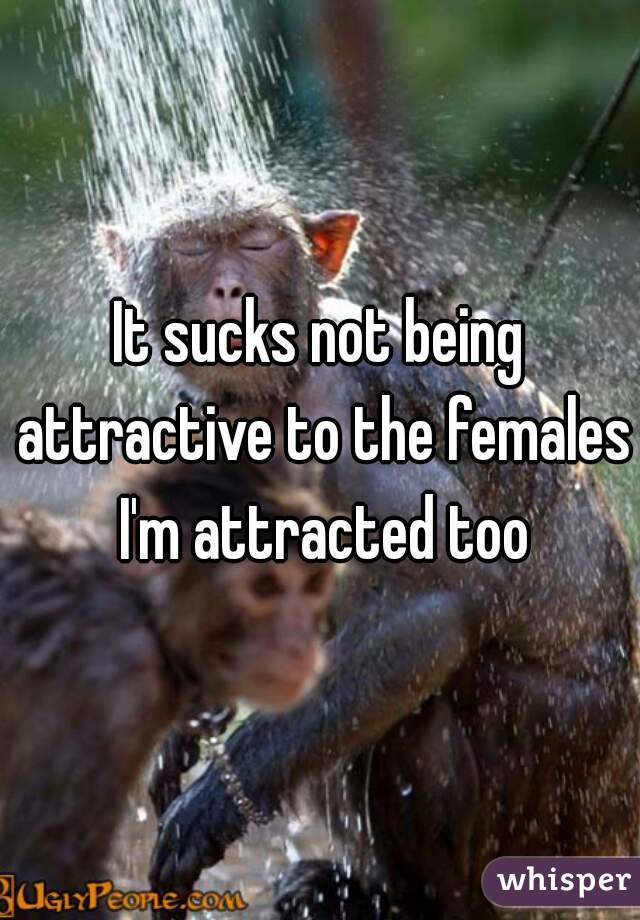 It sucks not being attractive to the females I'm attracted too