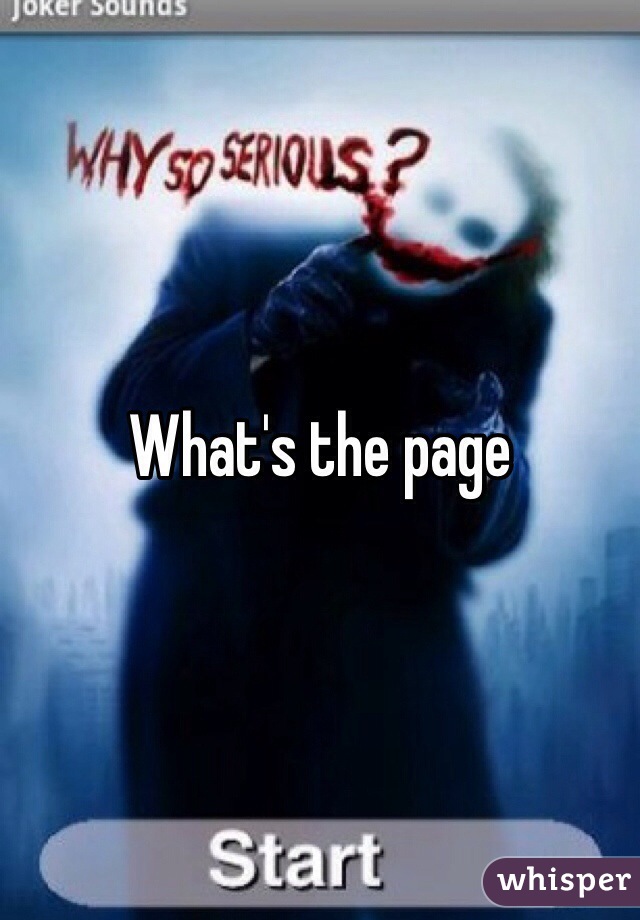 What's the page 