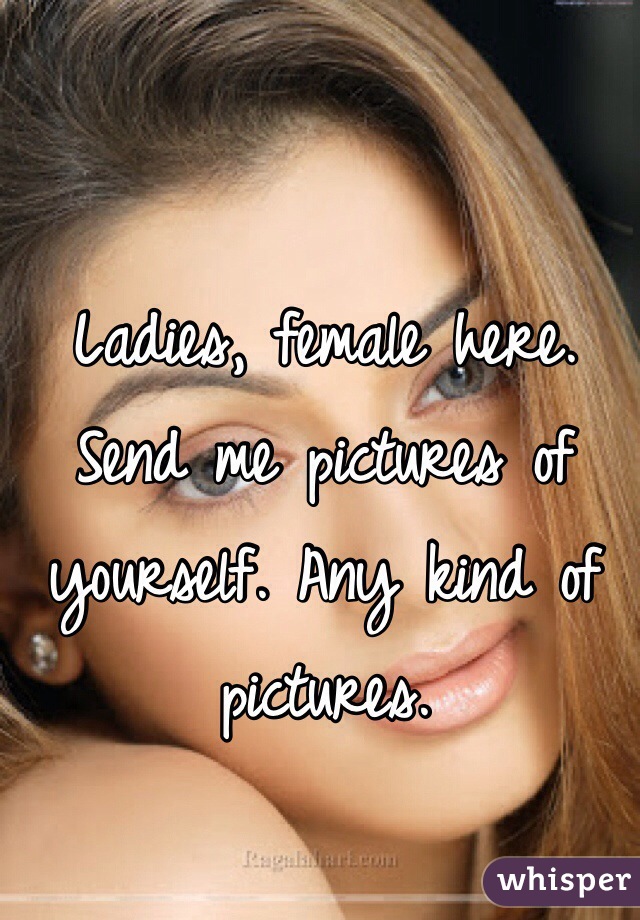 Ladies, female here. Send me pictures of yourself. Any kind of pictures. 