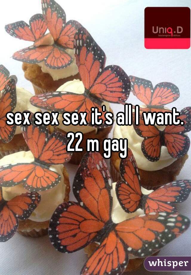 sex sex sex it's all I want. 22 m gay