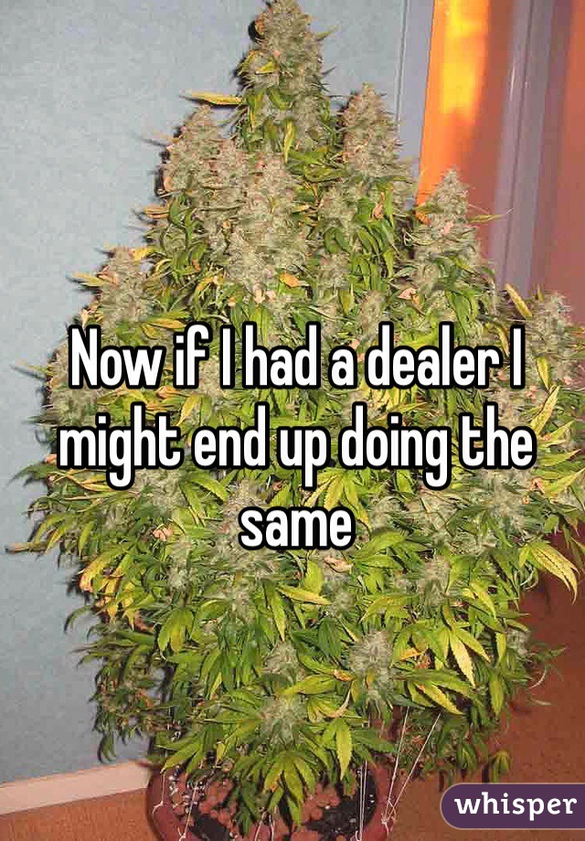 Now if I had a dealer I might end up doing the same