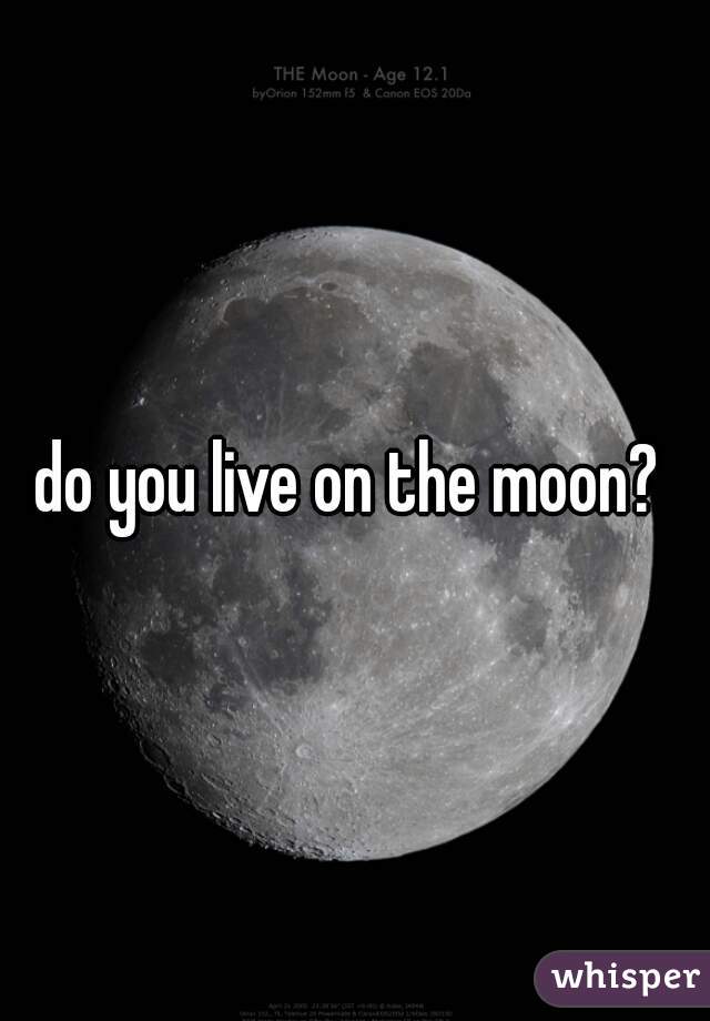 do you live on the moon? 