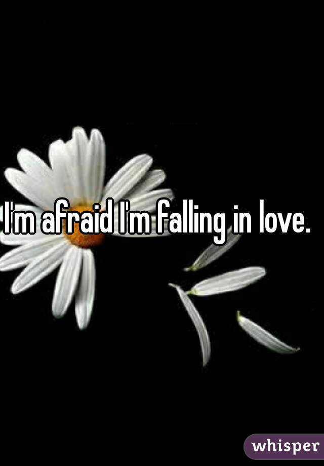 I'm afraid I'm falling in love. 
