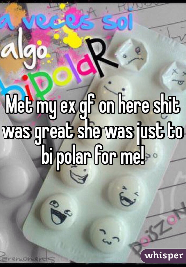 Met my ex gf on here shit was great she was just to bi polar for me!