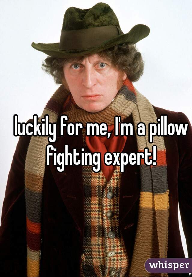 luckily for me, I'm a pillow fighting expert! 