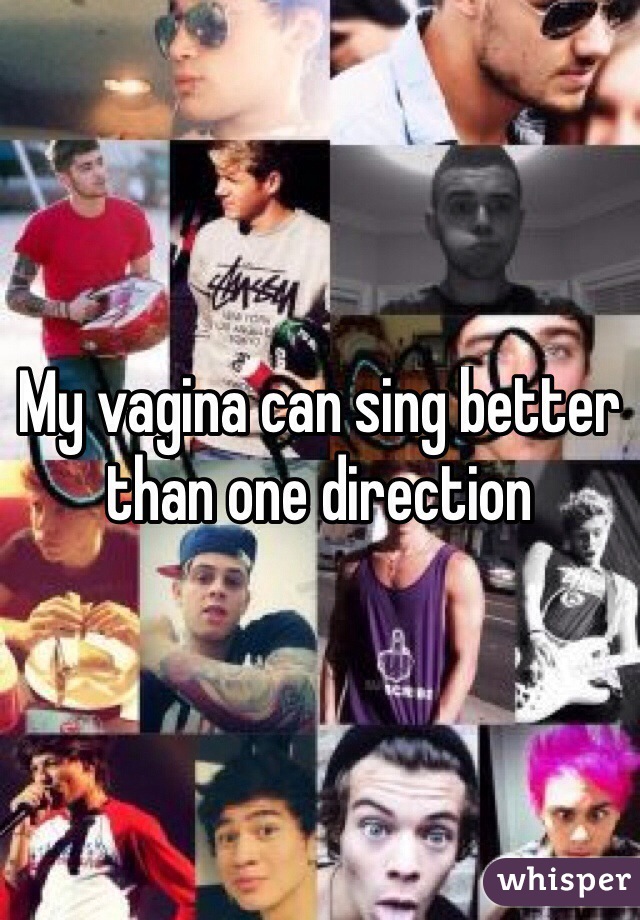 My vagina can sing better than one direction 
