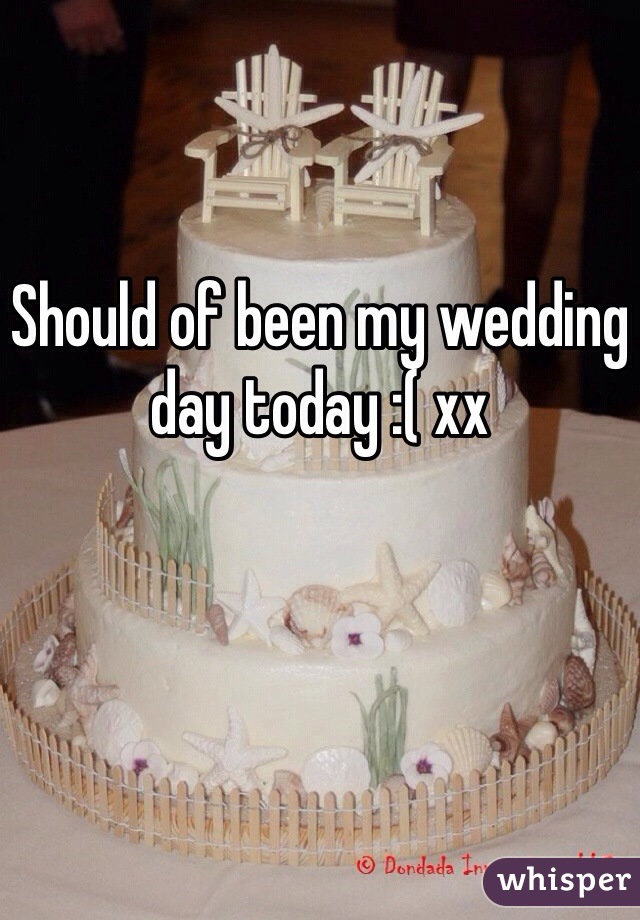 Should of been my wedding day today :( xx