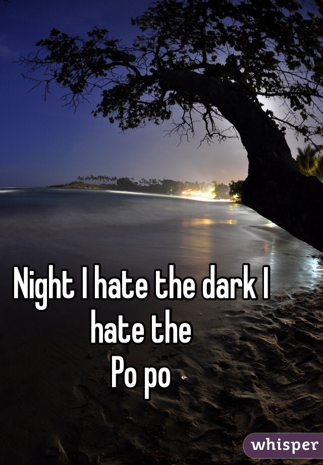 Night I hate the dark I hate the
Po po