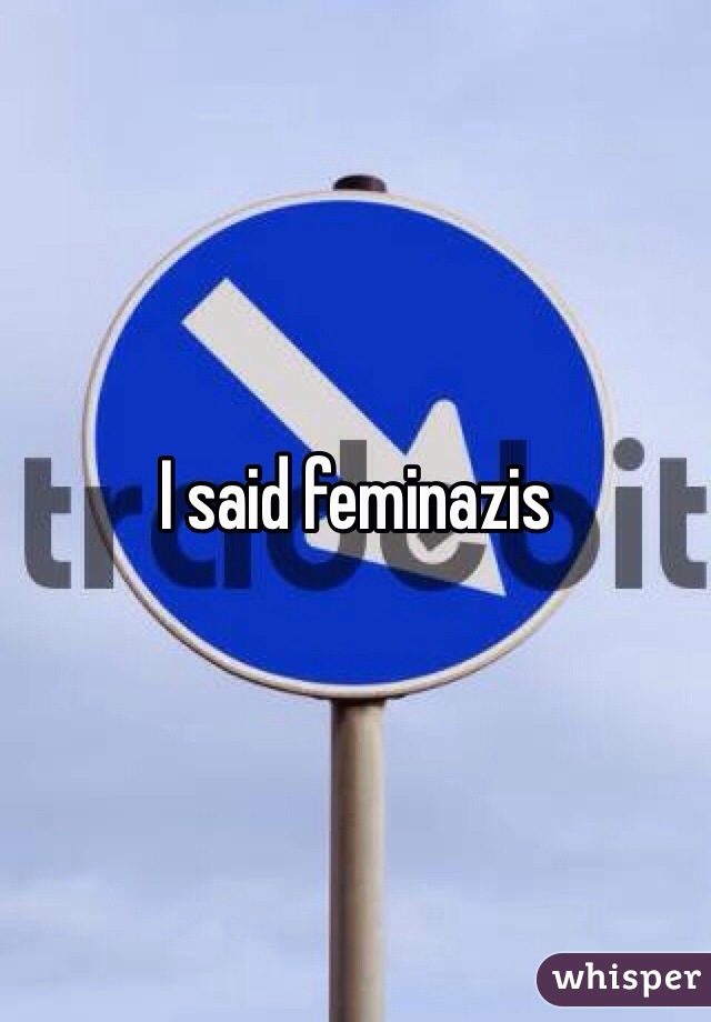 I said feminazis