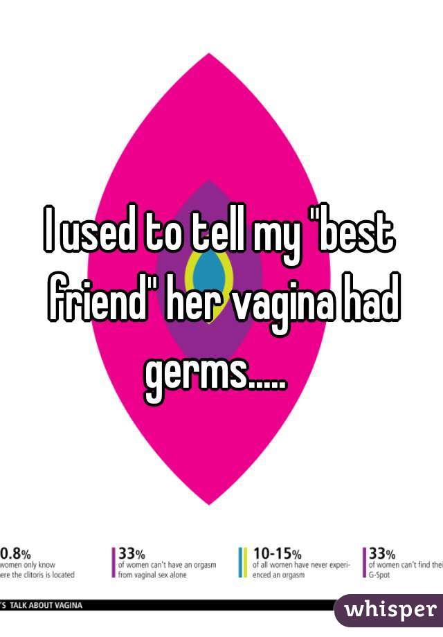 I used to tell my "best friend" her vagina had germs.....  